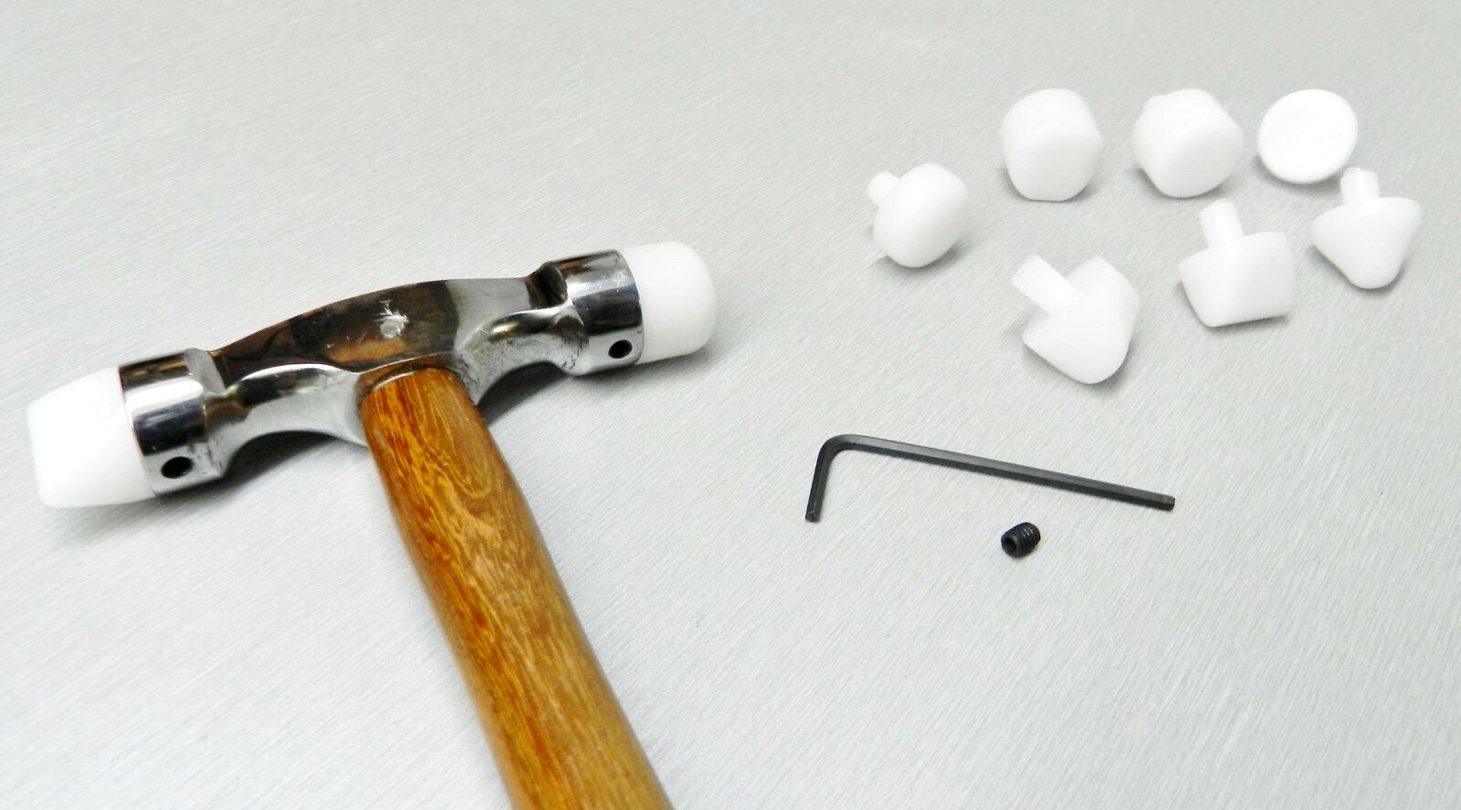 Nylon Hammer Heads Soft Touch 9 Face Plastic Tipped Jewelry Metal Forming Tool
