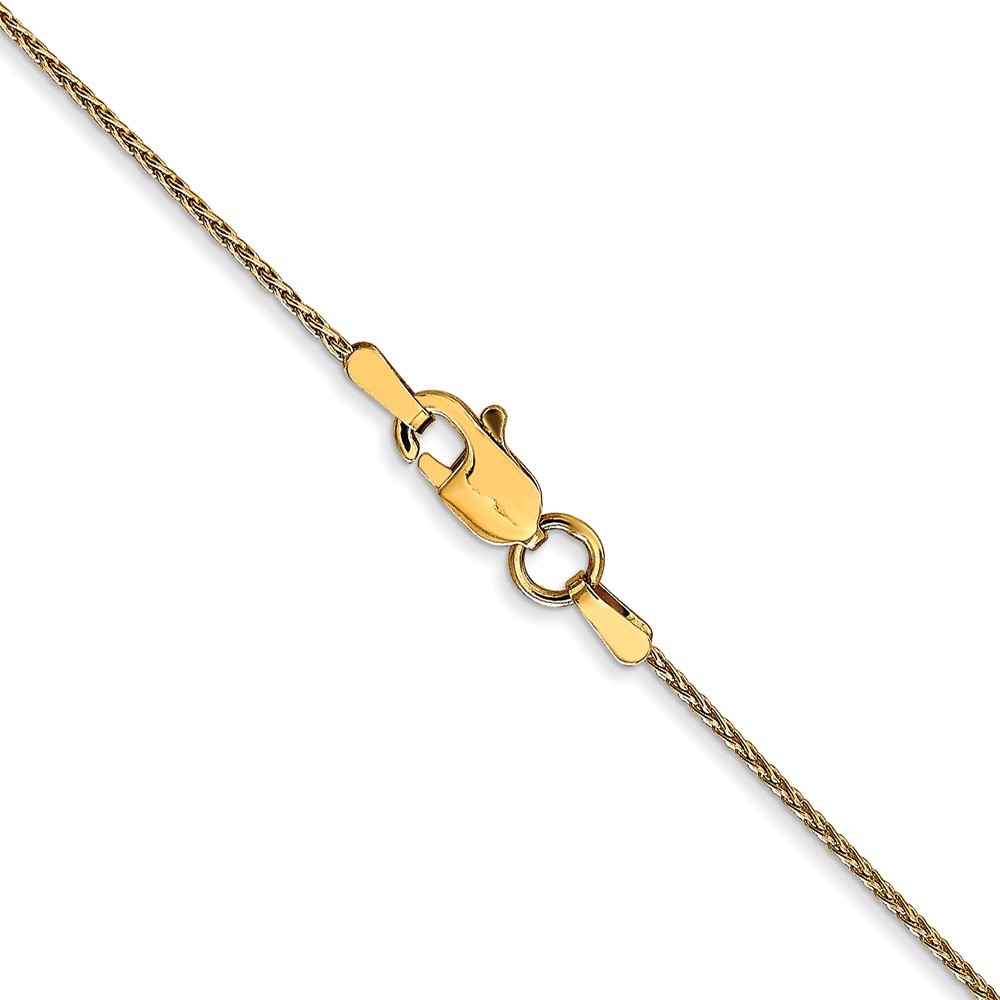 10k Yellow Gold 1mm Parisian Wheat Chain Necklace 20″ for Women 1.95g