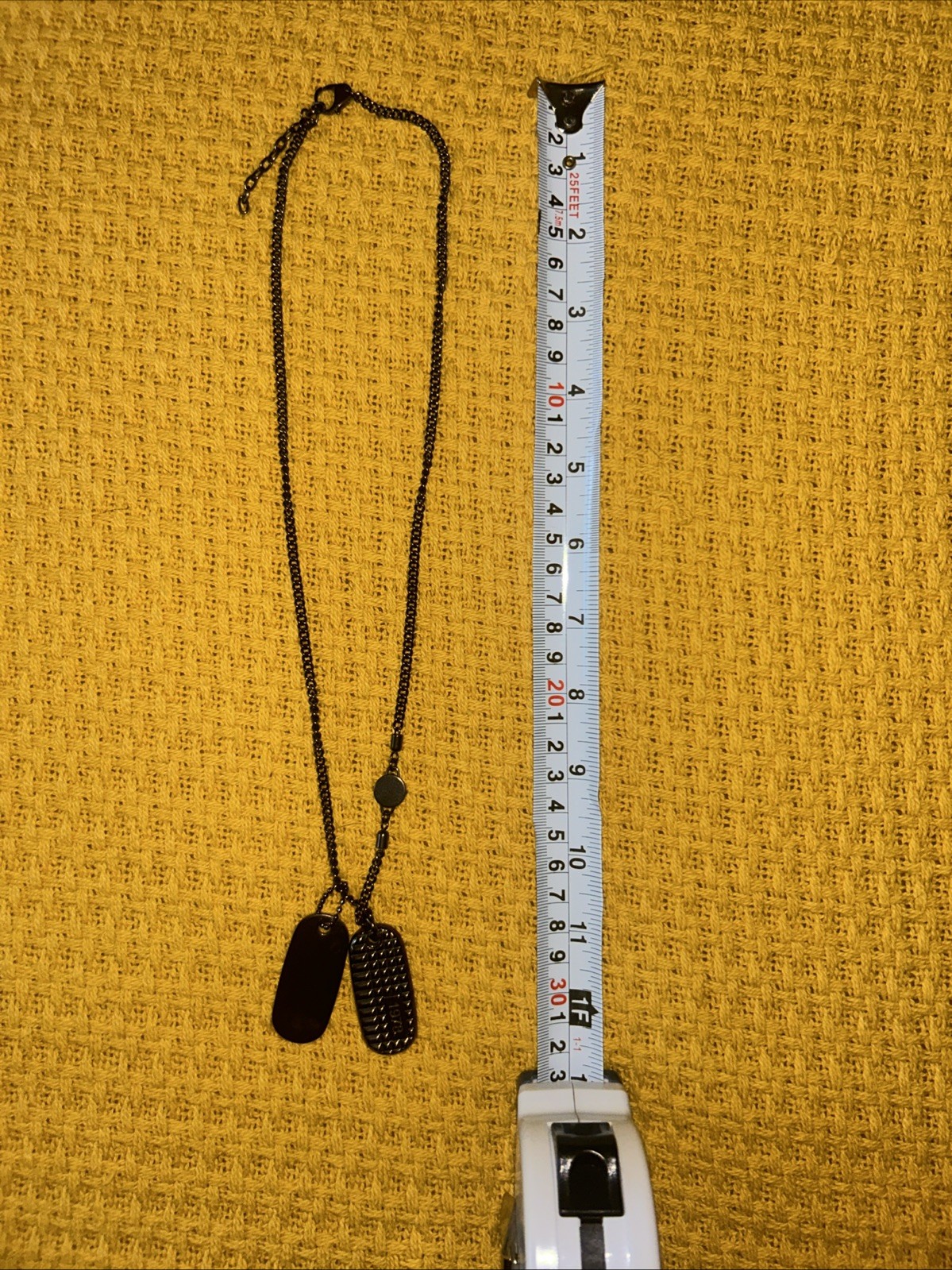 Diesel Brand Steel “1978” Dog Tags Necklace