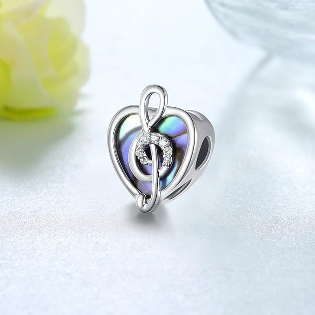 925 Sterling Silver Treble Clef Charm – Music Note Charm For Bracelets