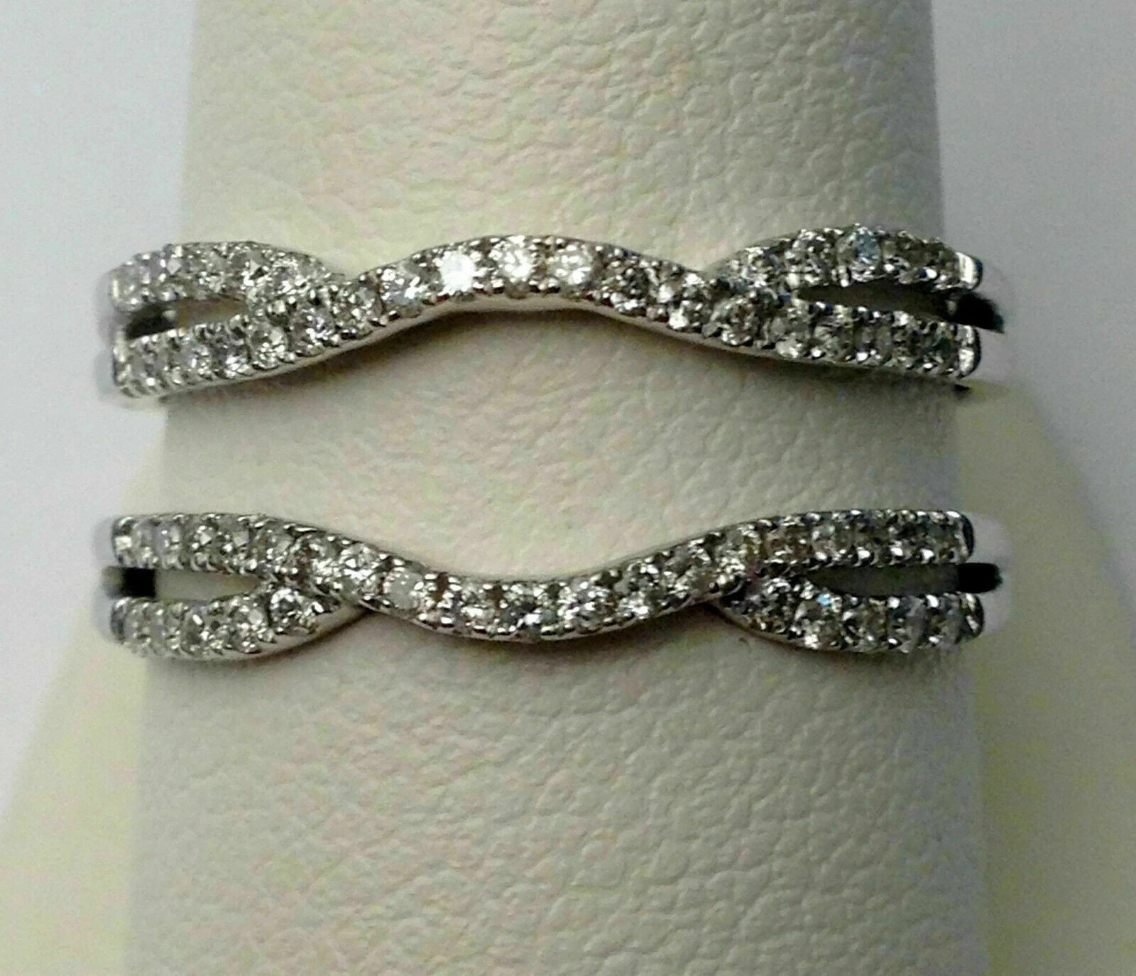 3Ct Lab Created Diamond Solitaire Enhancer Engagement Ring 14k White Gold Finish
