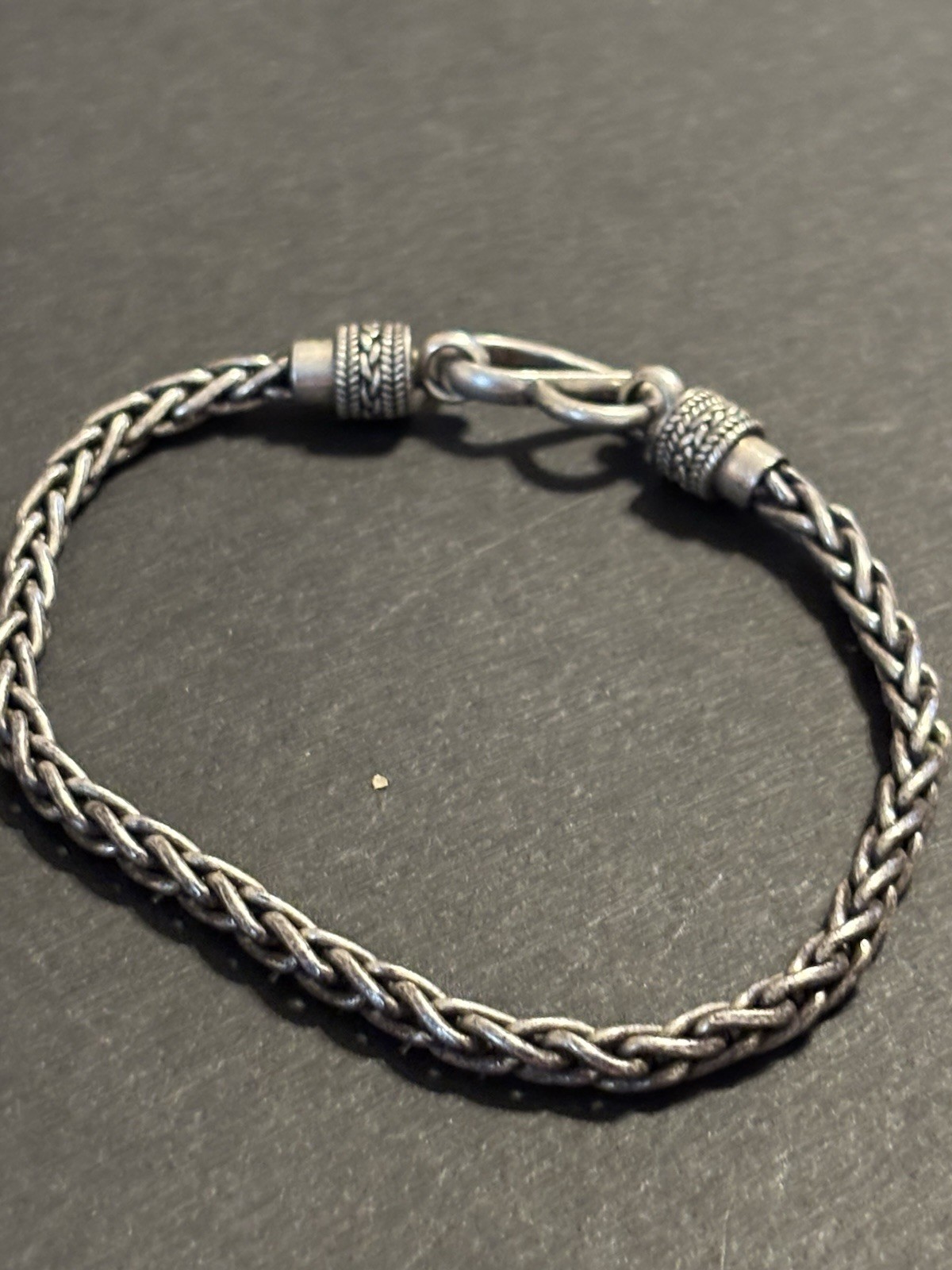 Vintage Suarti 925 Sterling Silver Woven Chain Bracelet 7″ Indonesia Balinese
