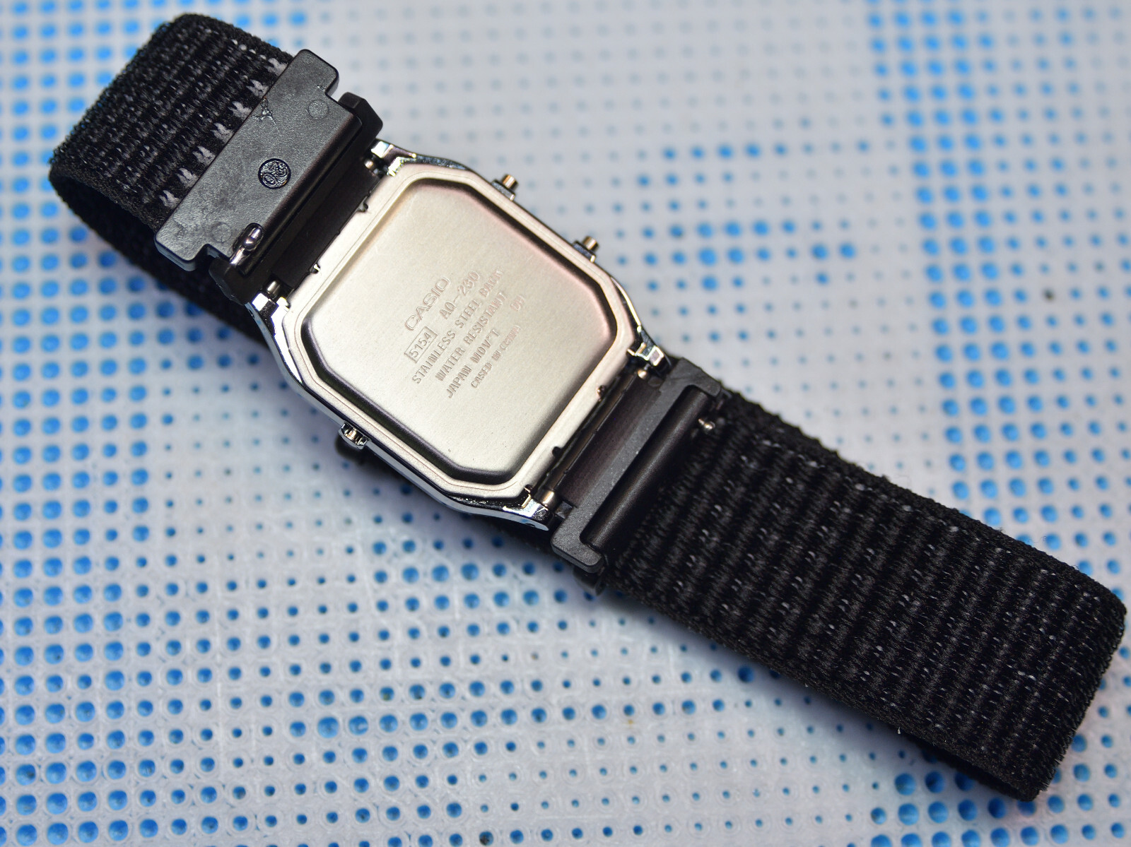 Resin watch strap & watch band adapter for CASIO A168 & AQ230 Slim profile