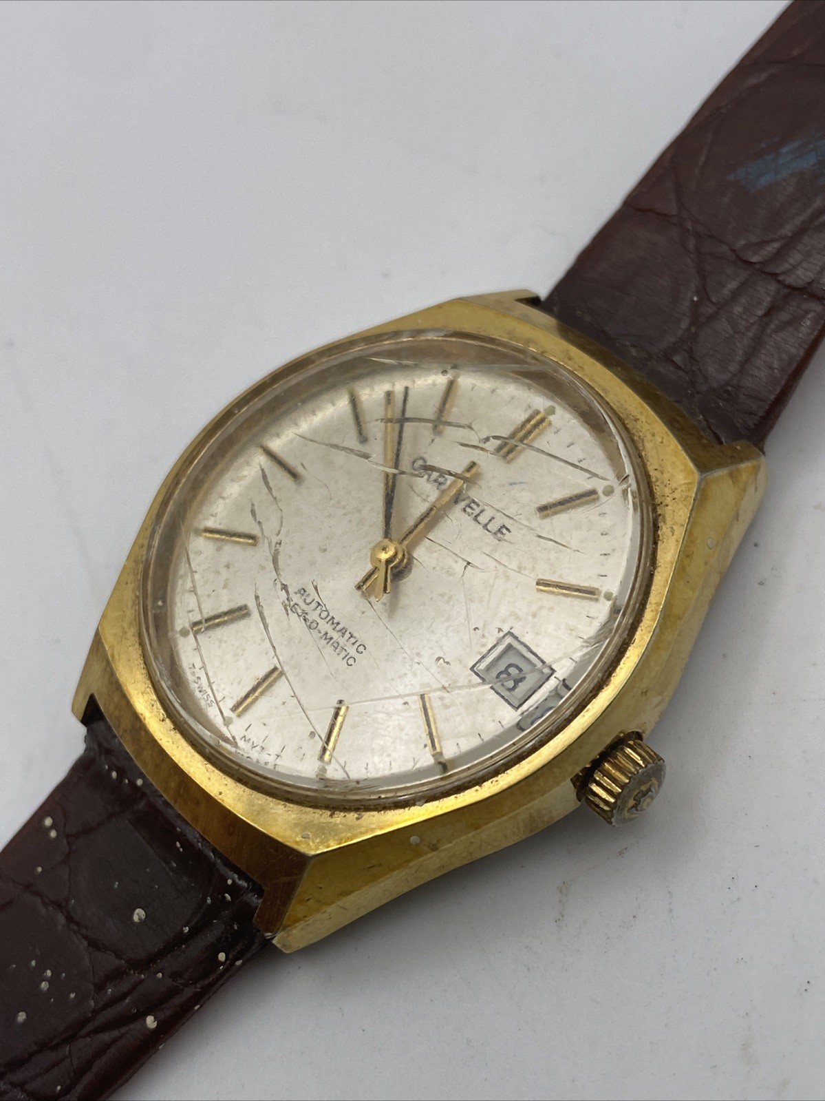 1978 Caravelle Set-O-Matic Automatic Men’s Wrist Watch Swiss Date Stainless