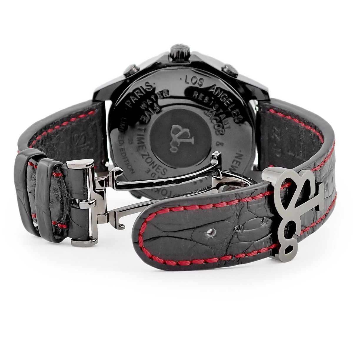 JACOB&CO 5 Time Zone 1.9″ Skull Limited JC-SKULL9 Original Factory Diamond