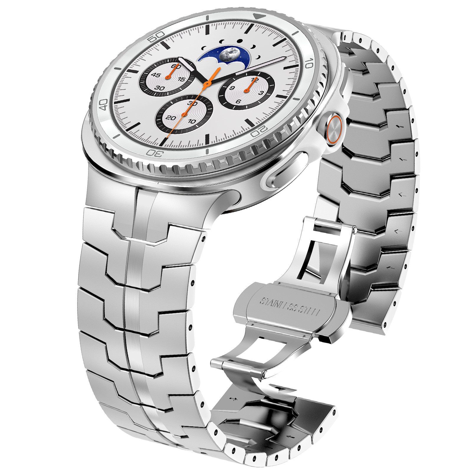 For Samsung Galaxy Watch 8 Classic 46mm/8 40/44mm Stainless Steel Metal Strap