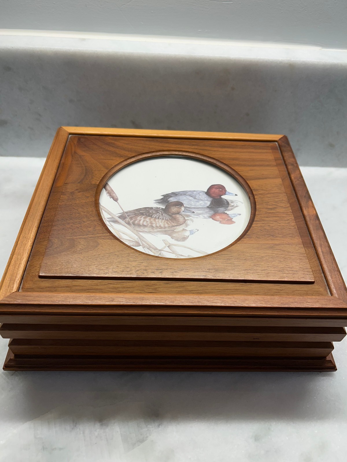 Men’s Walnut Jewelry Box, 10-1/2″ x 9″ x 3-1/2″,