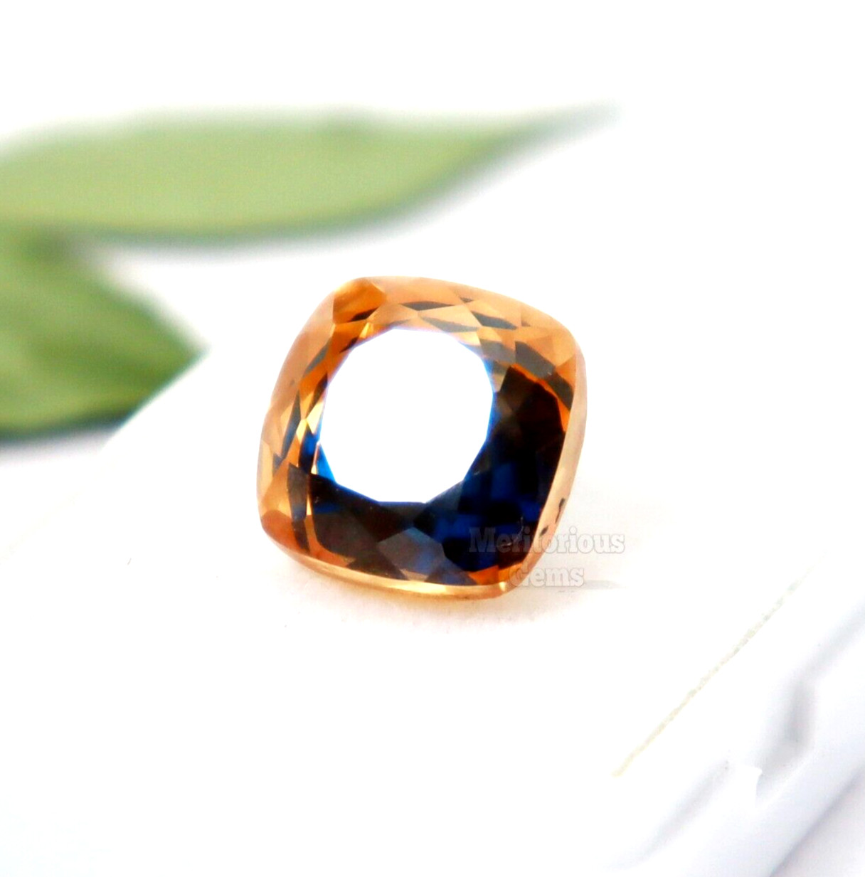 12 Ct Cushion Cut Loose Gemstone Natural Pitambari Sapphire Bi-Color Certified