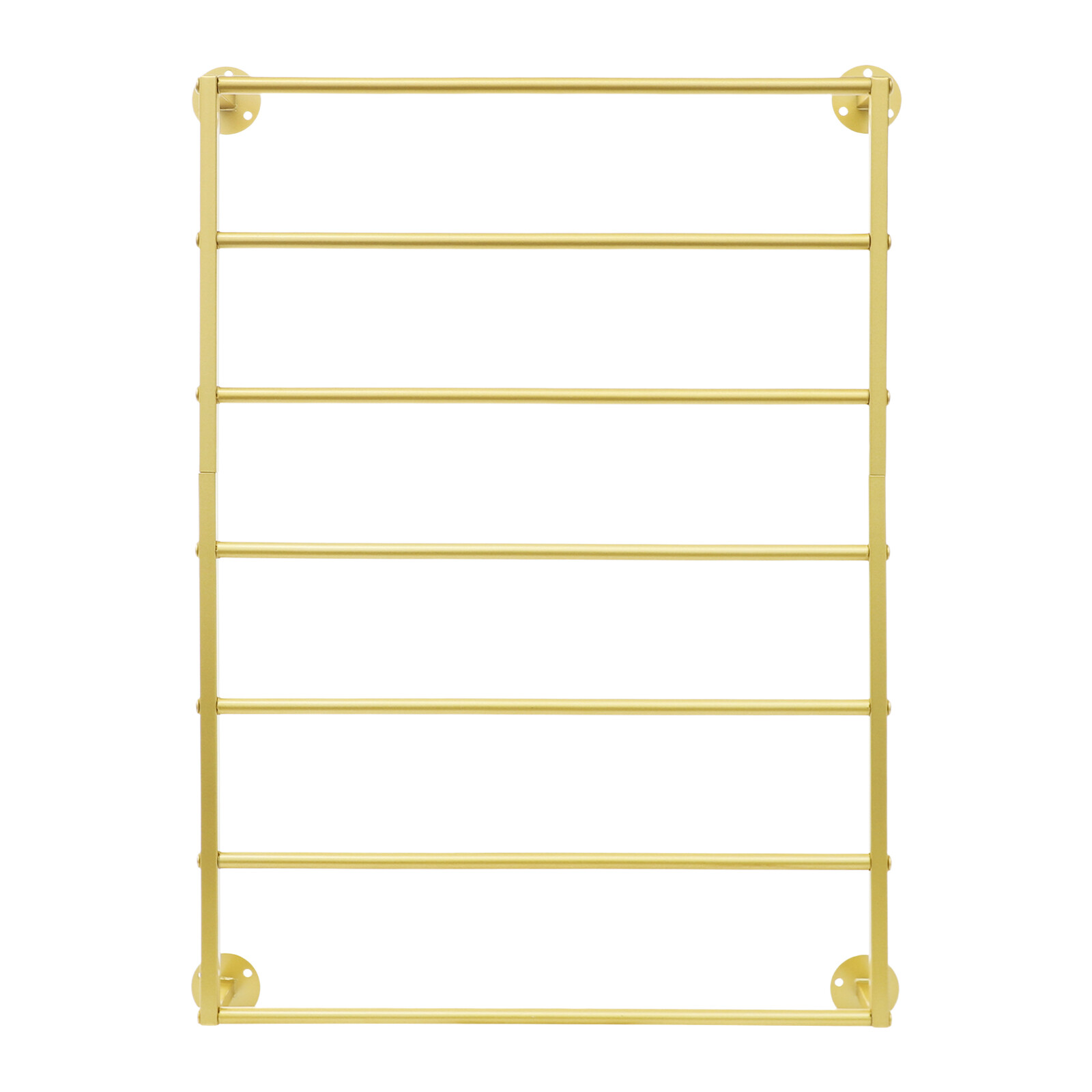 Gold 7-tier Wall Mounted Scarf Rack Display Rack Towel Storage Rack Carbon Steel
