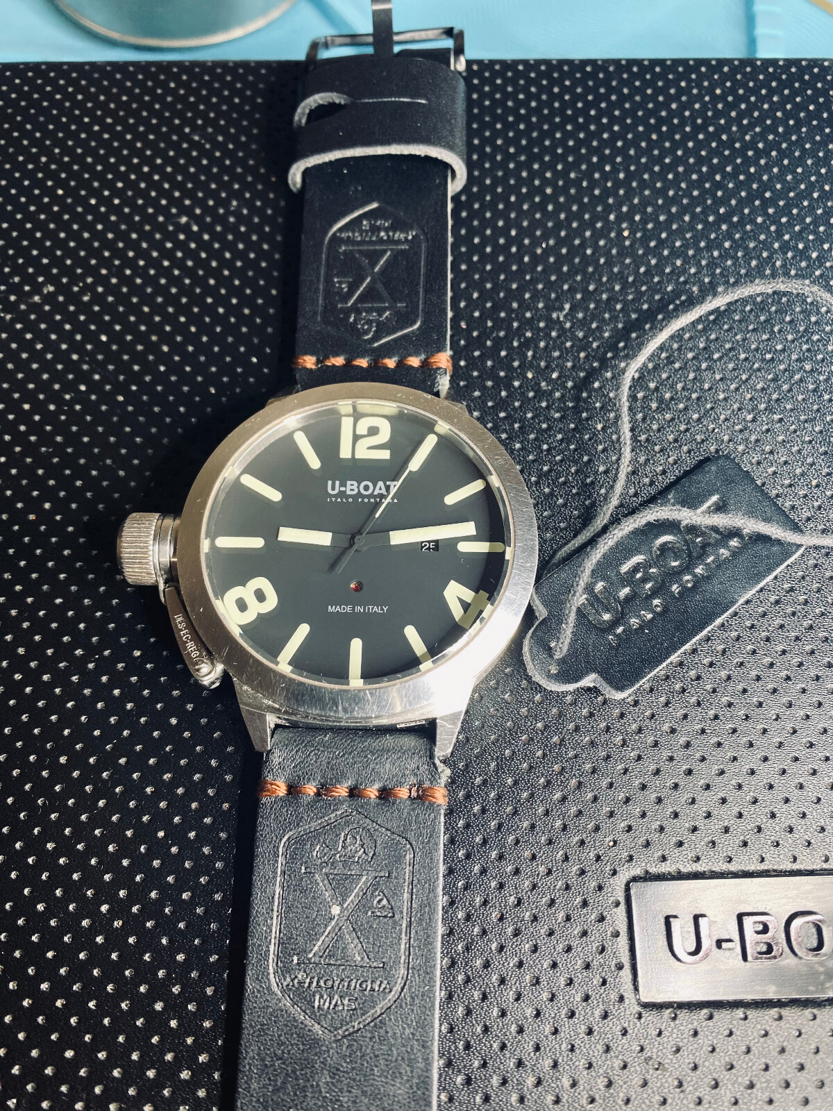 U-Boat Vetro Zaffiro Acciaio 1082 53mm Automatico 3 x bands