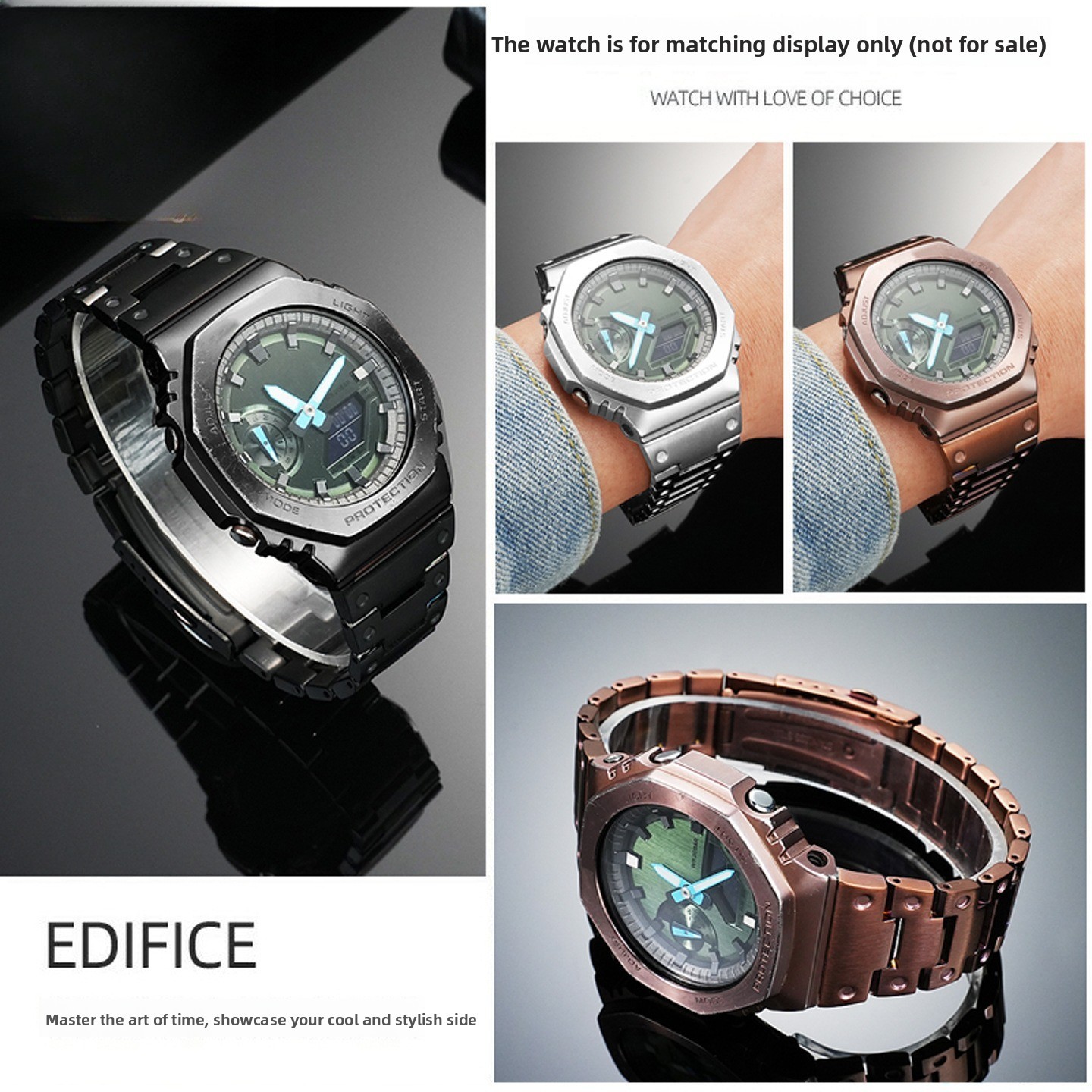 For Casio 5611 Gm2100 Solid Stainless Steel Watch Band Strap Mens Metal Bracelet