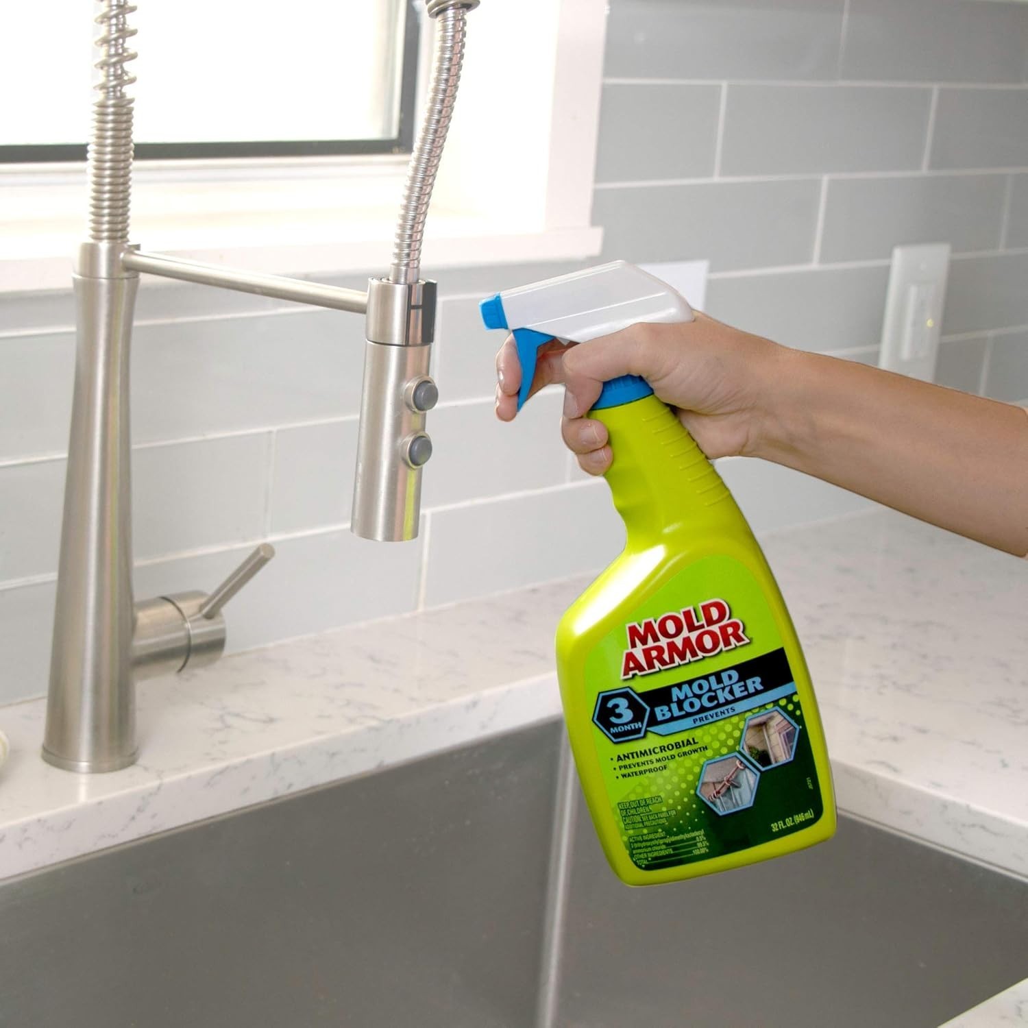 Eco-Friendly Mold Blocker, 32 oz Spray – Antimicrobial for Indoor & Outdoor Use