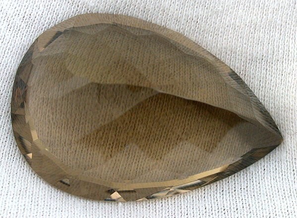103.50 Ct 40.3mm x 27.9mm Natural Pear Teardrop Natural Smoky Quartz Gem EBS2399