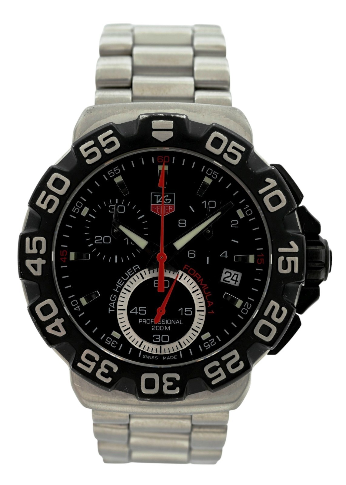 Tag Heuer 41mm Men’s Formula 1 Swiss Made Chronograph SS Watch! Ref: CAH1110!