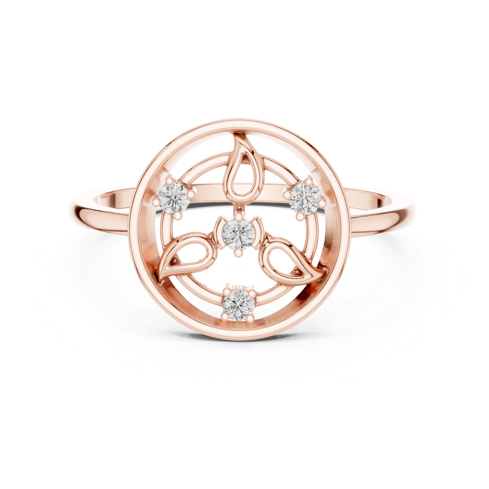 Certified Round VVS1 Natural Diamond Exquisite Anniversary Ring 14k Gold Over