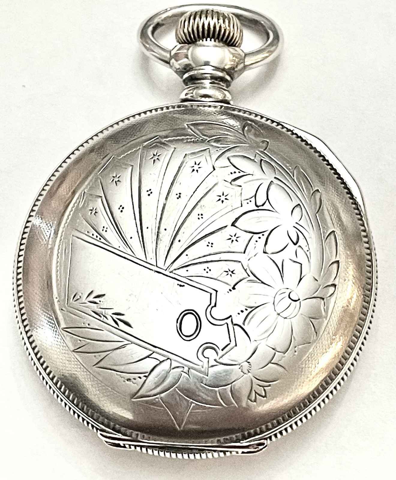 Excellent 1896 Elgin Coin Silver 18S Pocket Watch Serviced keep time 156g. 56mm.