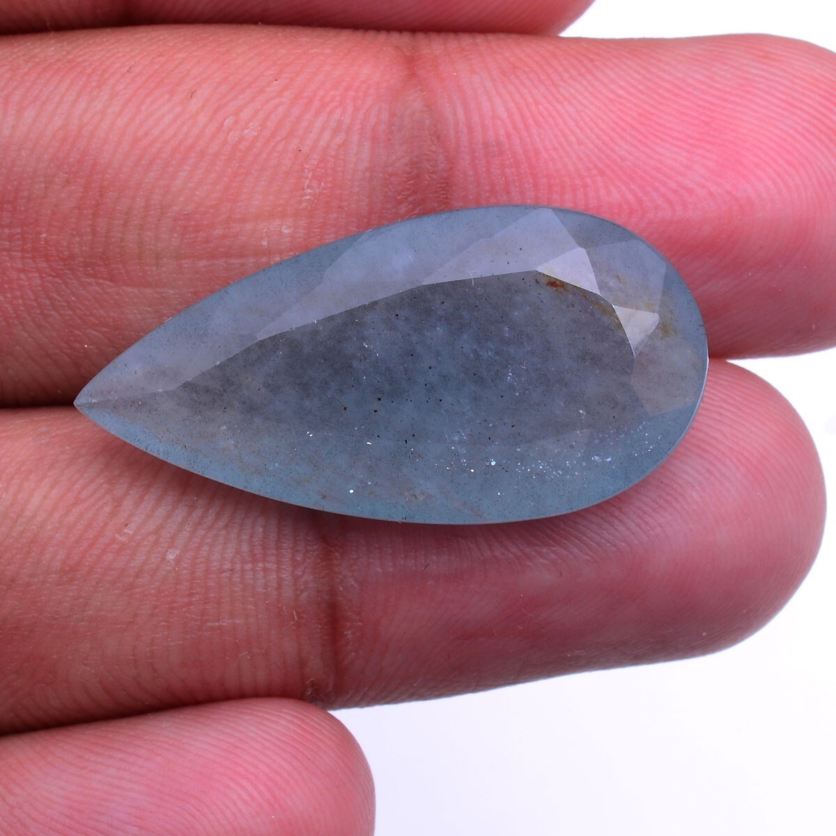 22.00 Cts Natural Aquamarine Untreated 30mm*15mm Pear Faceted Cut Loose Gemstone