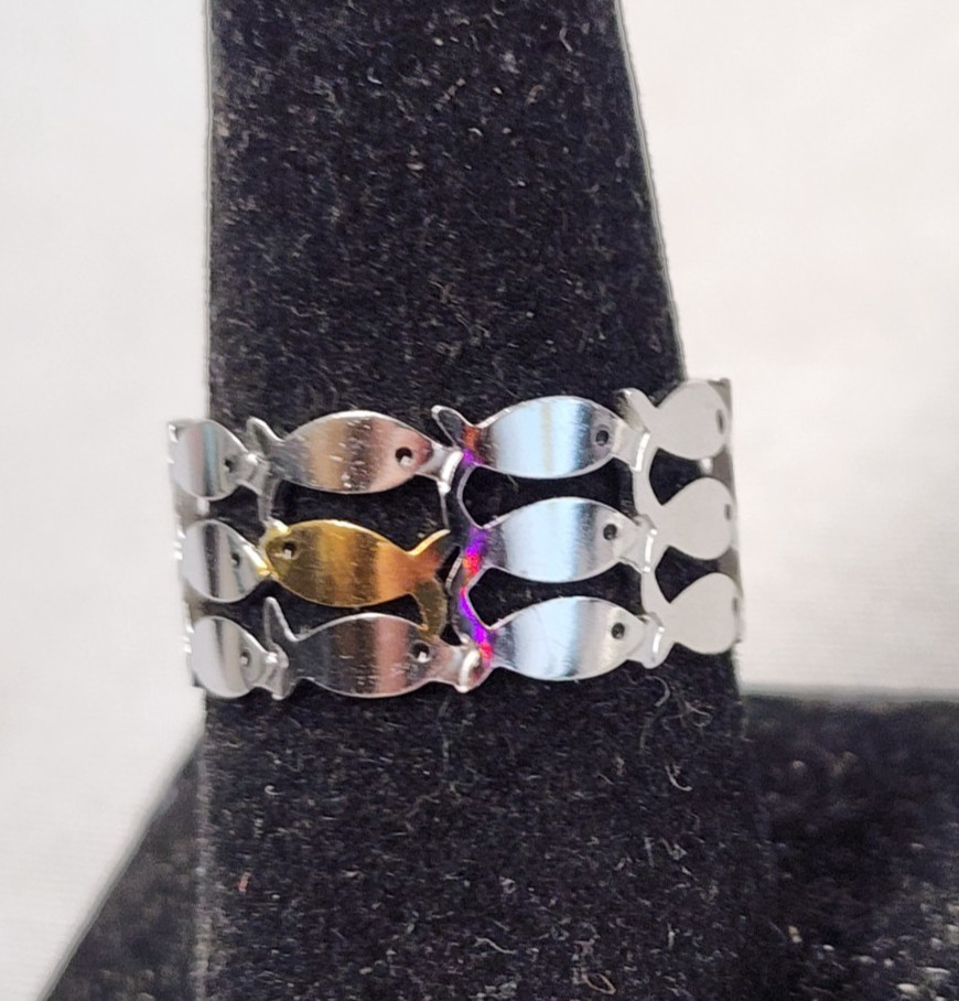 Hope Rings Swim Against The Current Adustable Ring sz 8.5