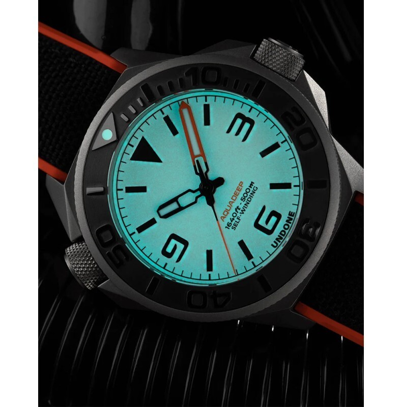 UNDONE AQUALUME Automatic Titanium Silicone White Black Full Lume Men’s Watch