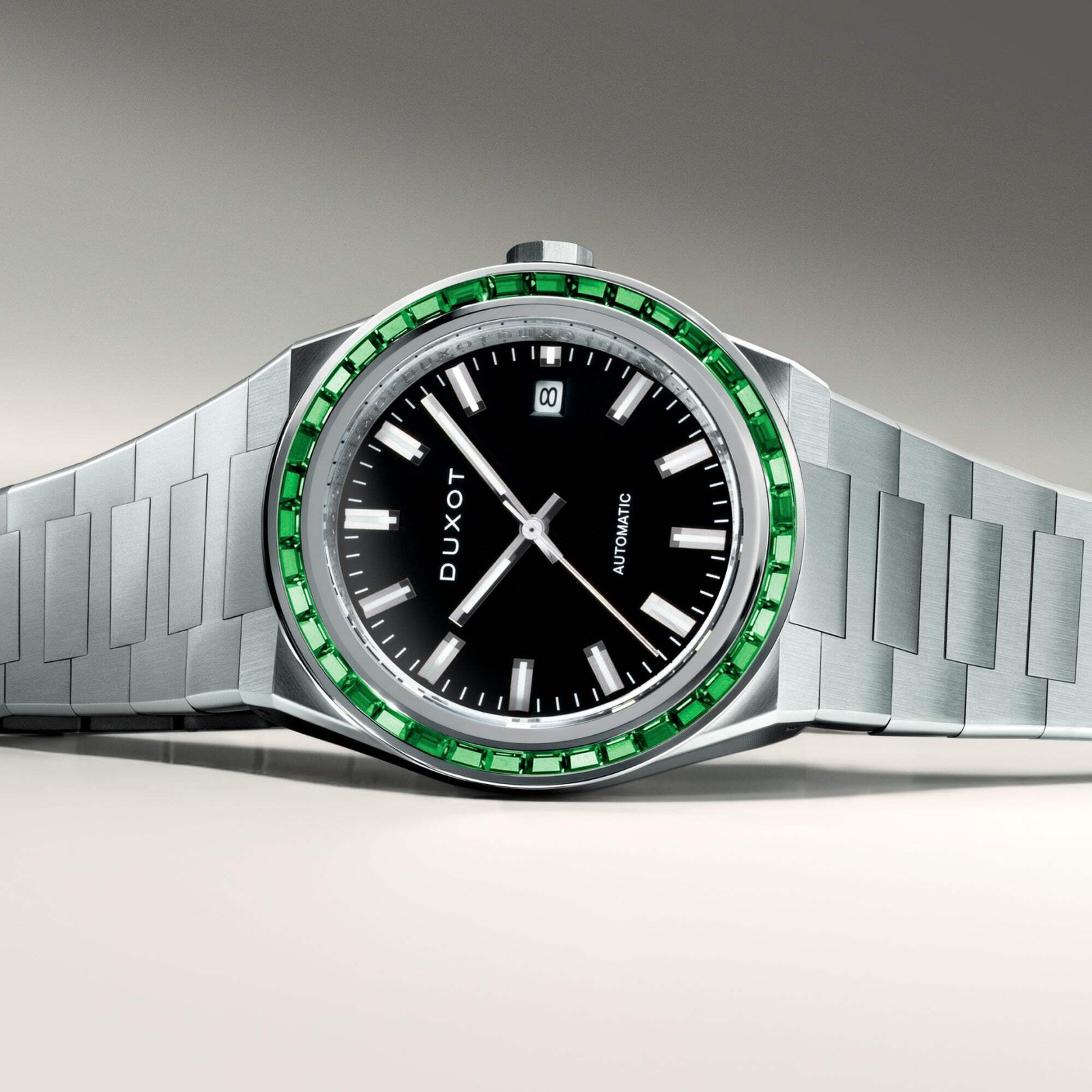 Alicante Rainbow Automatic Black & Green / Stainless Steel | Black Dial Wristwat