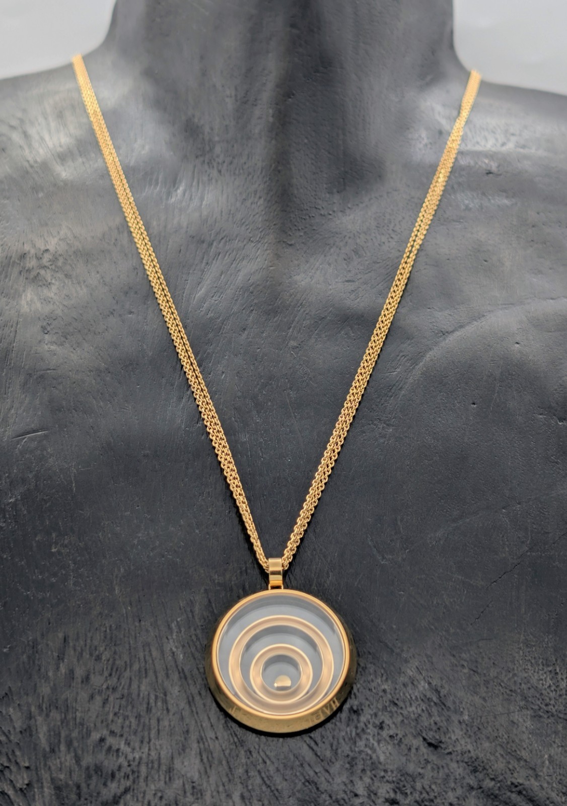Chopard Happy Spirit Brilliant Pendant Necklace 60cm Yellow Gold 750/18K -33.30g #2019