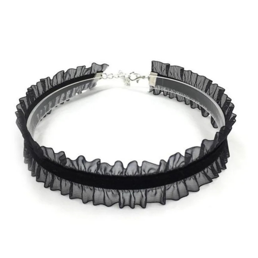 Korean Fashion Velvet Choker Necklace for Women Vintage Sexy Lace Necklace with
