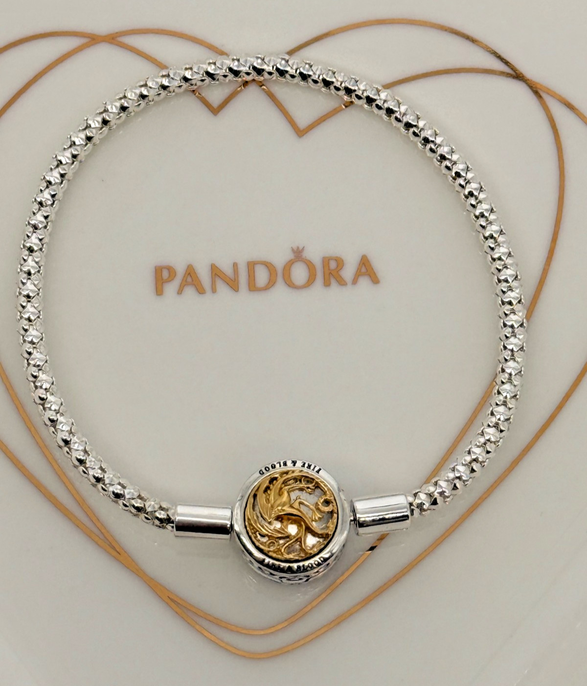 New Pandora x Game of Thrones Moments Studded Chain Bracelet 562964C00-16cm