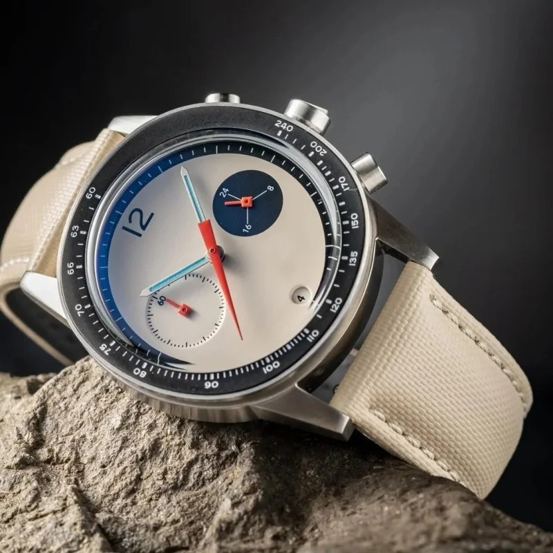 Pulsar Phantom Silver Sci-Fi Watch | Scientist Orange Space Chronograph