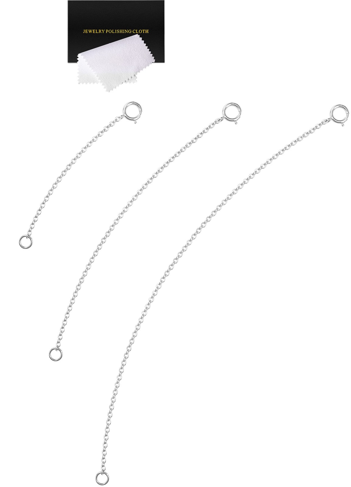 Share VANBARIS 925 Sterling Silver Necklace Extender 2 4 6 inch,