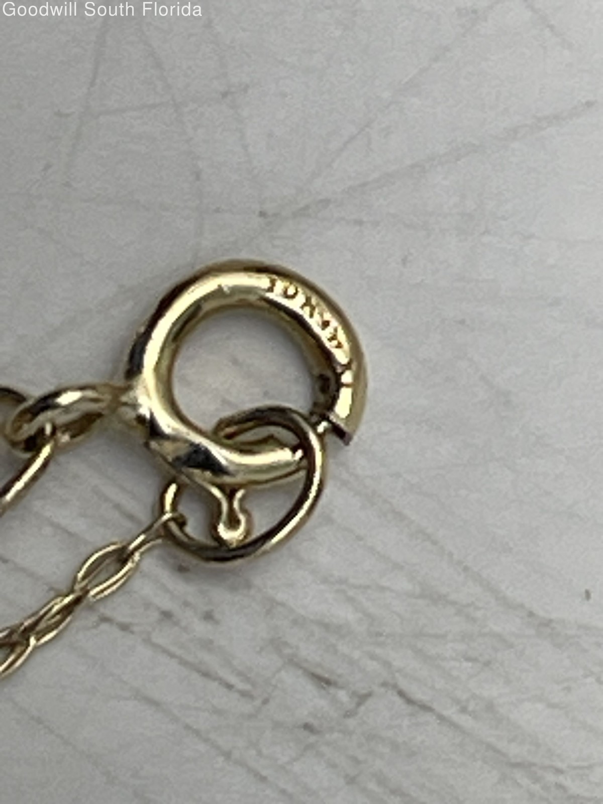 Gold 10K With Diamonds Chain-Pendant Women’s (Stamped 10K. Tested 10.00KT) 1.5gr