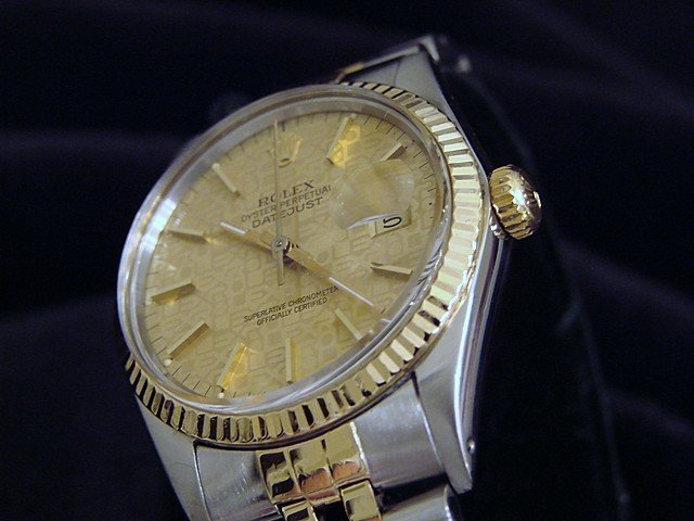 Rolex 2Tone 18K Gold/Stainless Steel Datejust Jubilee w/Anniversary Dial 16013