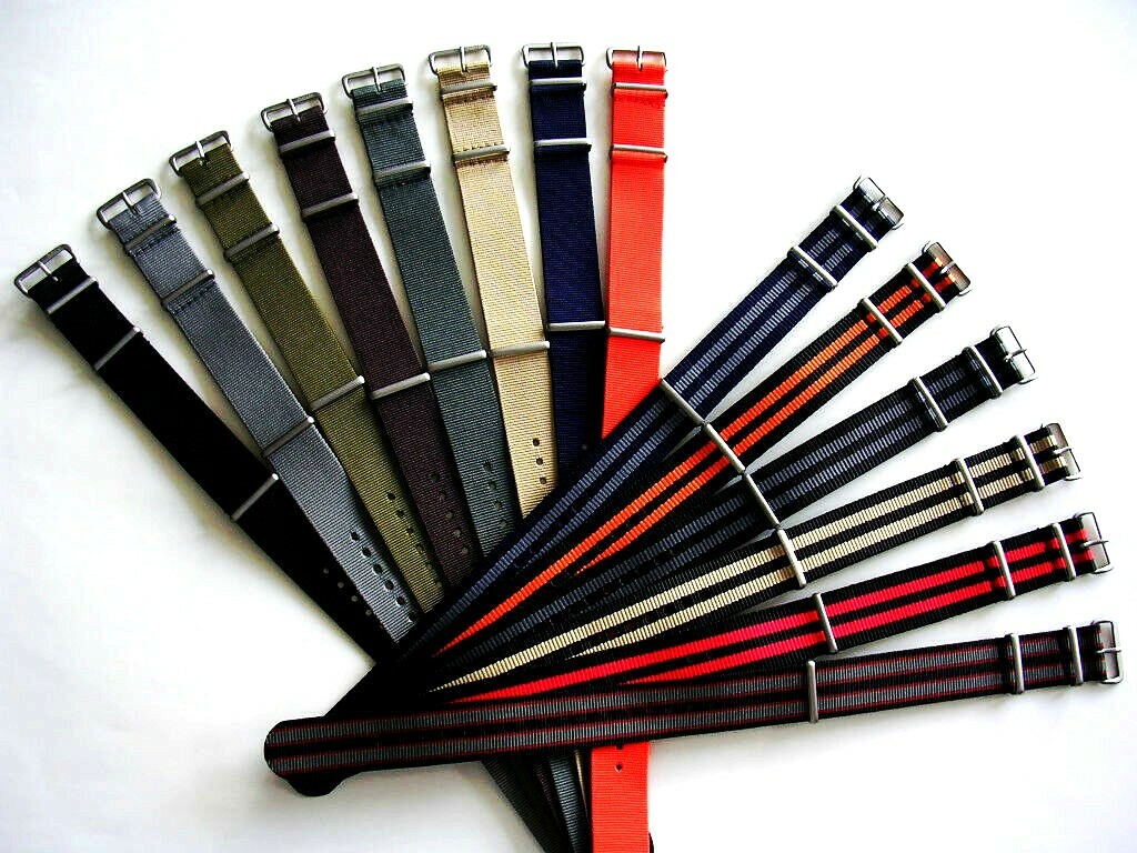 18 20 22 24 NATO G10 Premium nylon watchband 3pak MoD RAF strap Bonded IW SUISSE