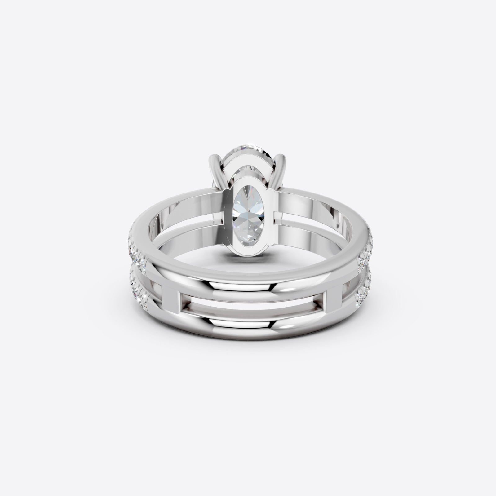 IGI 6.48 CT F VS1 Oval Cut Lab Grown Diamond Engagement Ring 14k White Gold