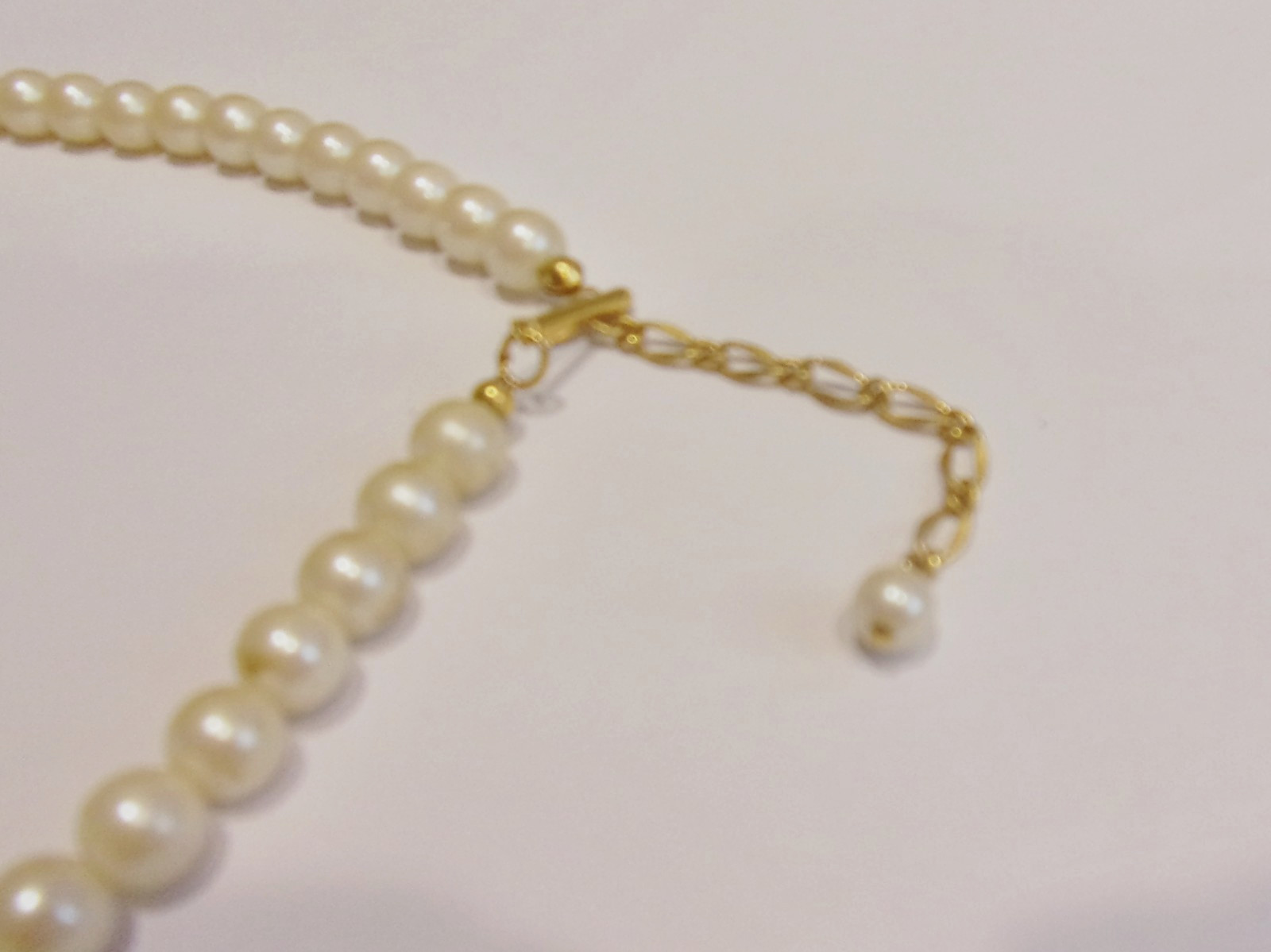 Vintage High Luster Off White Faux Pearls C. F. Triple Cluster Strands Necklace