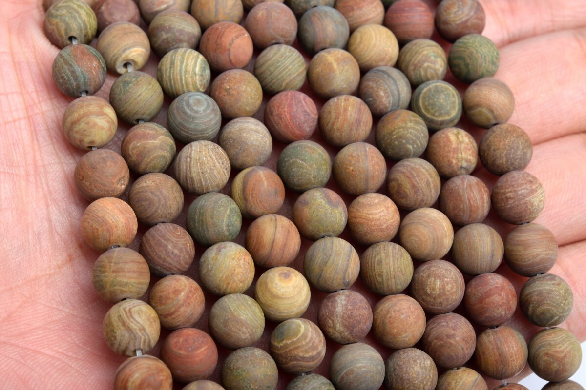 Natural Matte Rainbow Jasper Beads Grade AAA Round Loose Beads 6/8/10/12MM
