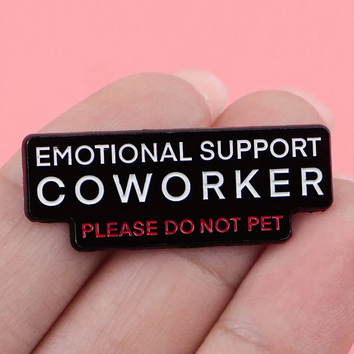 2X Funny Office Accessory Emotional Support Brooch Coworker Do Not Pet Lapel Pin