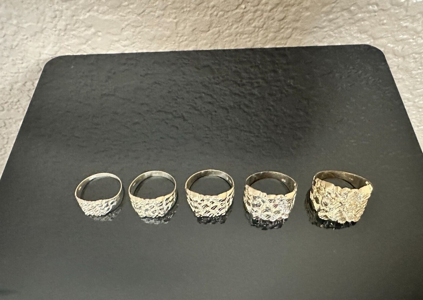 10K Yellow Gold Nugget Pinky Ring Mens Womens Small Medium Large XLarge XXL