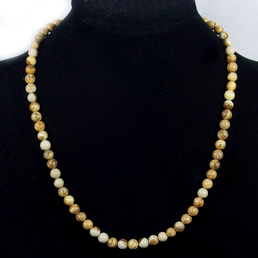 Fashion Jewelry 6mm Natural Multicolor Round Gemstone Beads Necklace 18 Inches