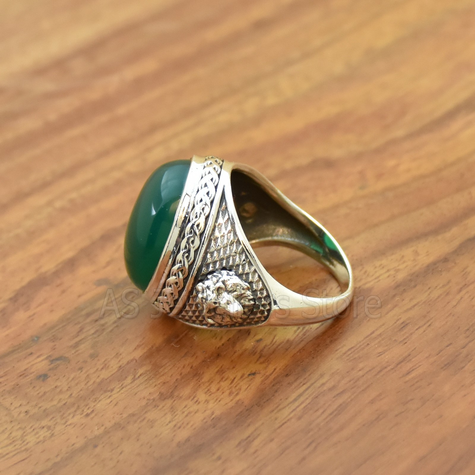 Natural Green onyx Ring, 925 Sterling Silver Ring, Gemstone Silver Ring for Gift