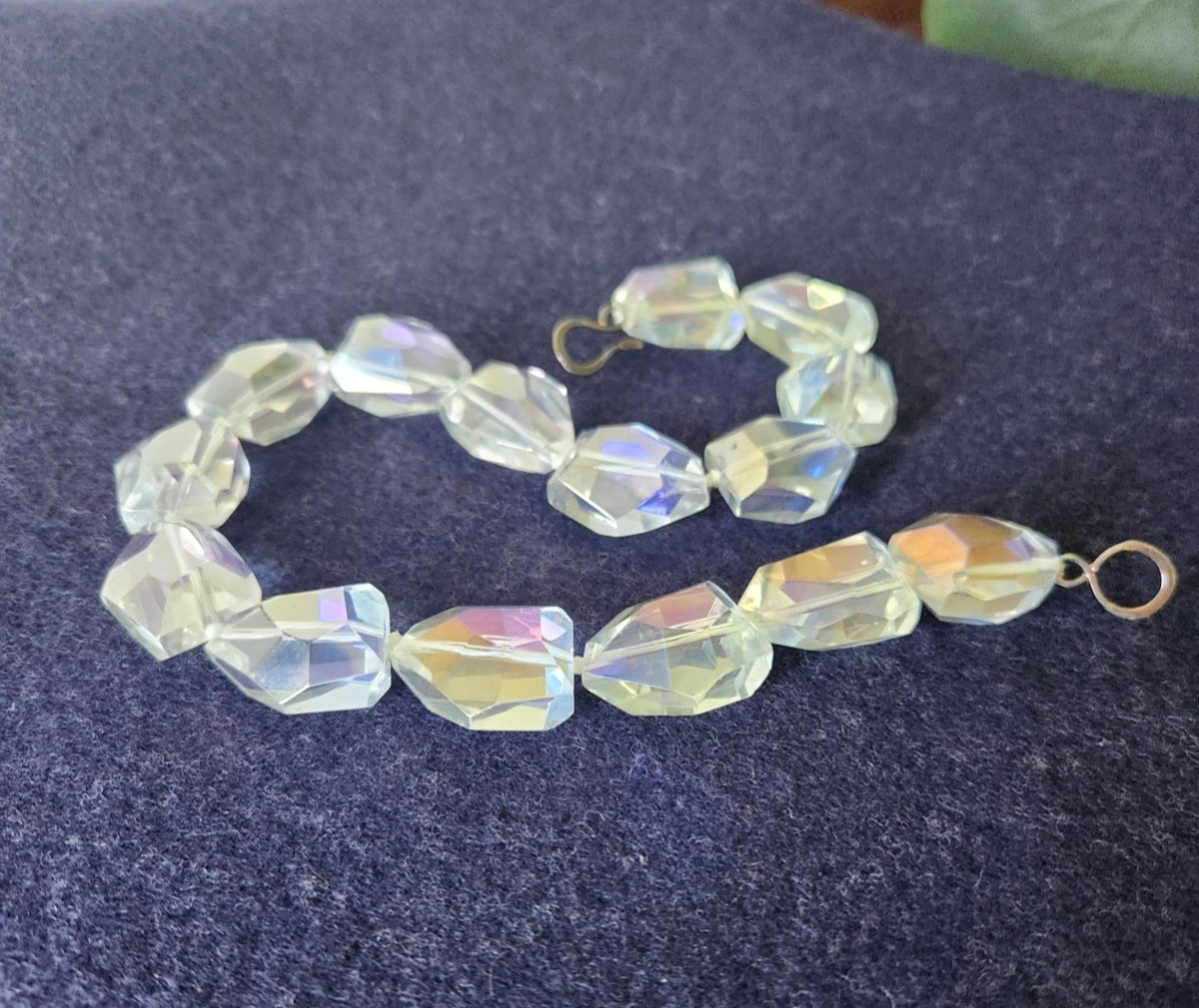 Radiant Rainbow Aurora Borealis Crystal Choker – Faceted Chunky AB Necklace