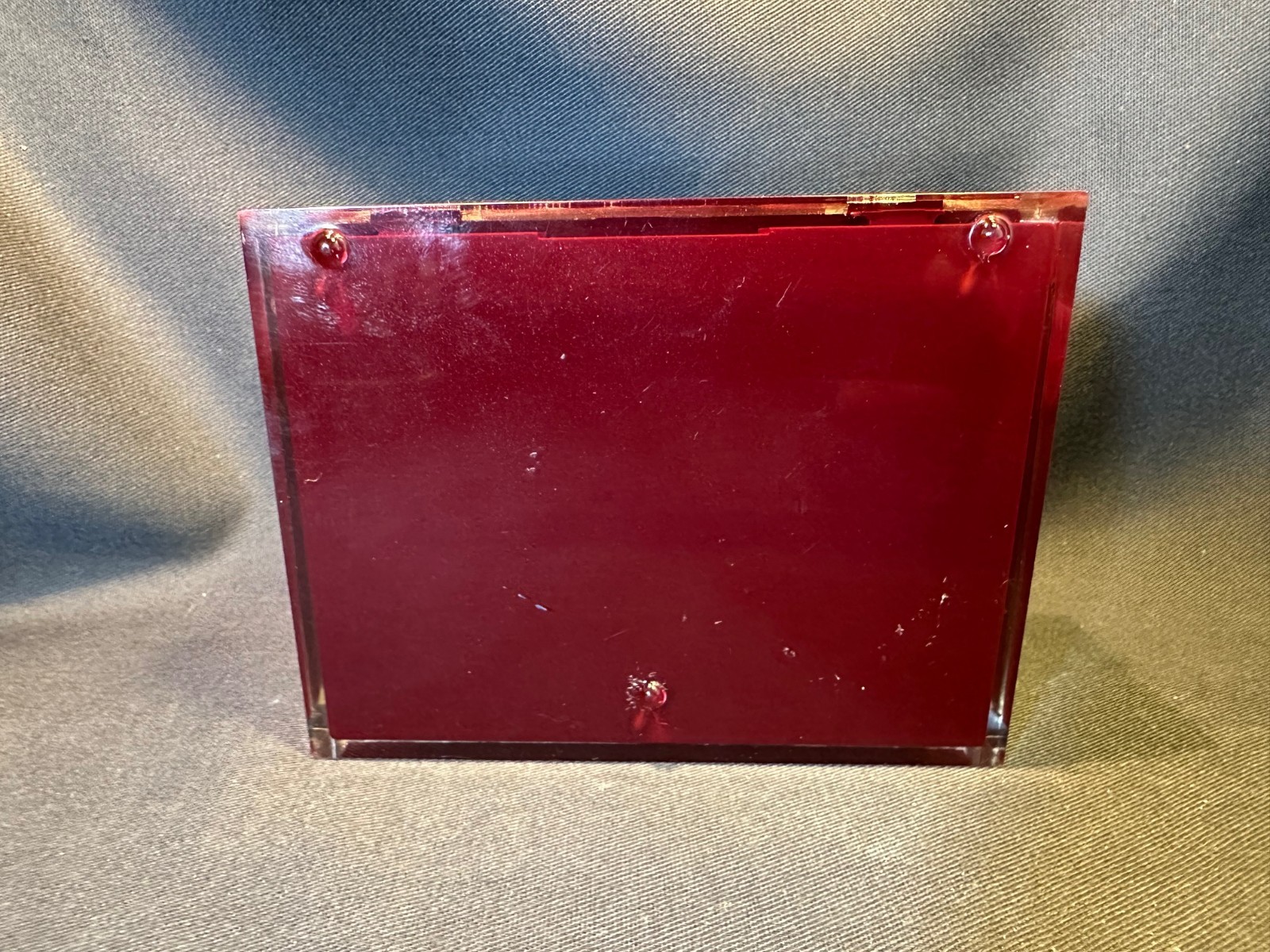 Vintage Lord Elgin Red and Burgundy Durapower 21J Acrylic Presentation Watch Box