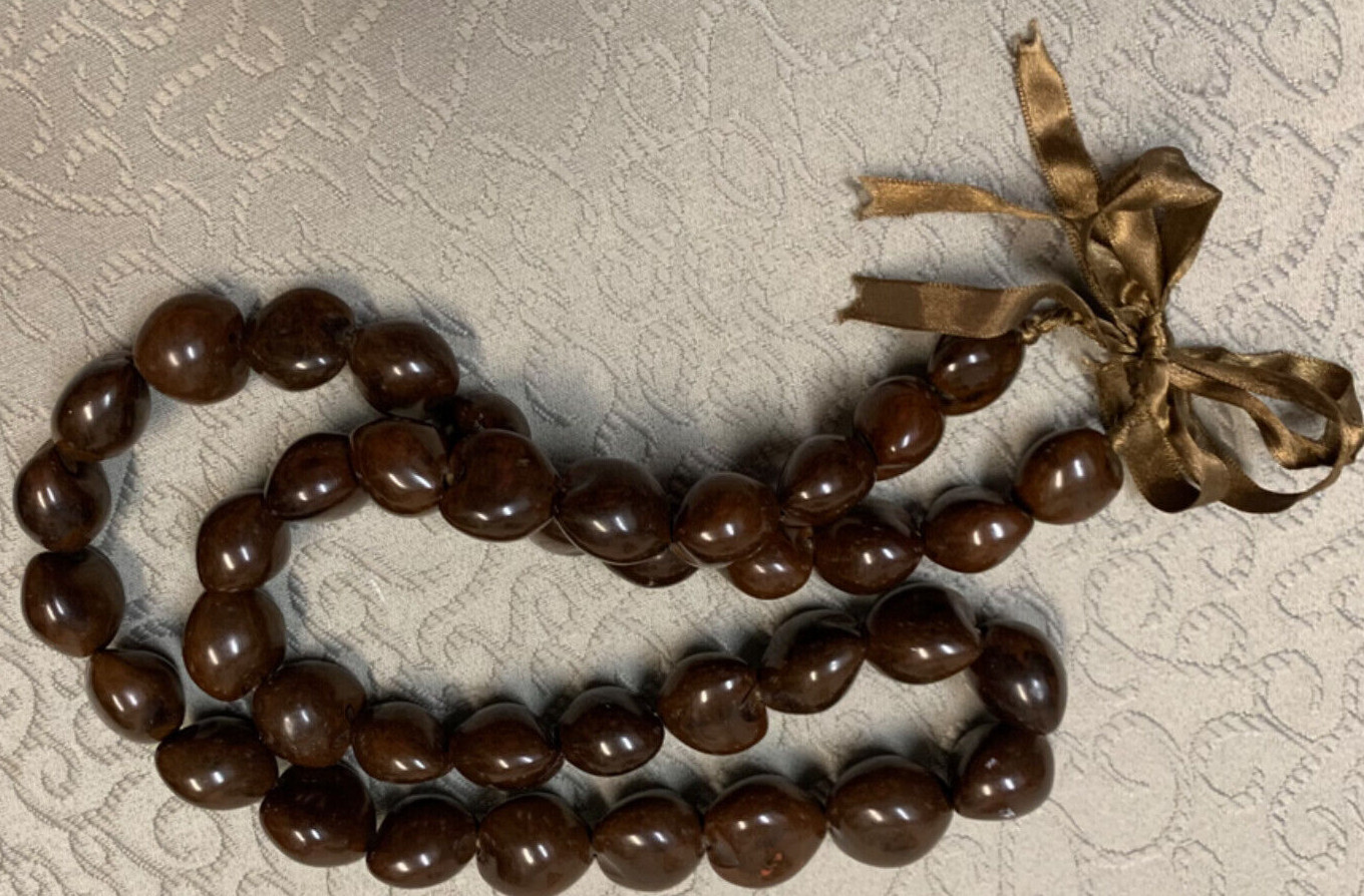 Kukui Nut Necklace Leis Mixed Set of 4 From 32″ to 36