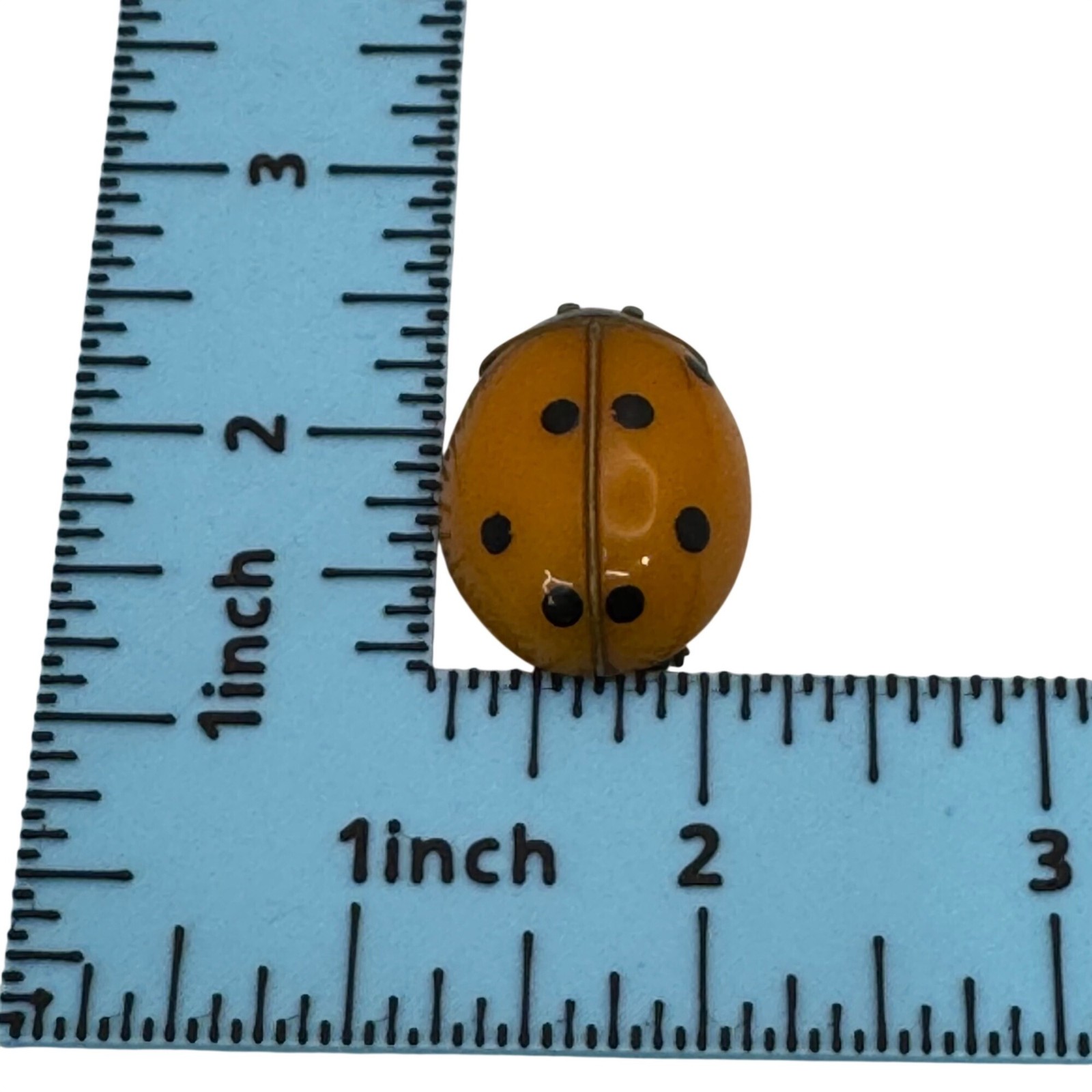 Bakelite Ladybug Shoe Clips Brooches RARE 1.5″ Vtg Yellow Polka Dotted Orange