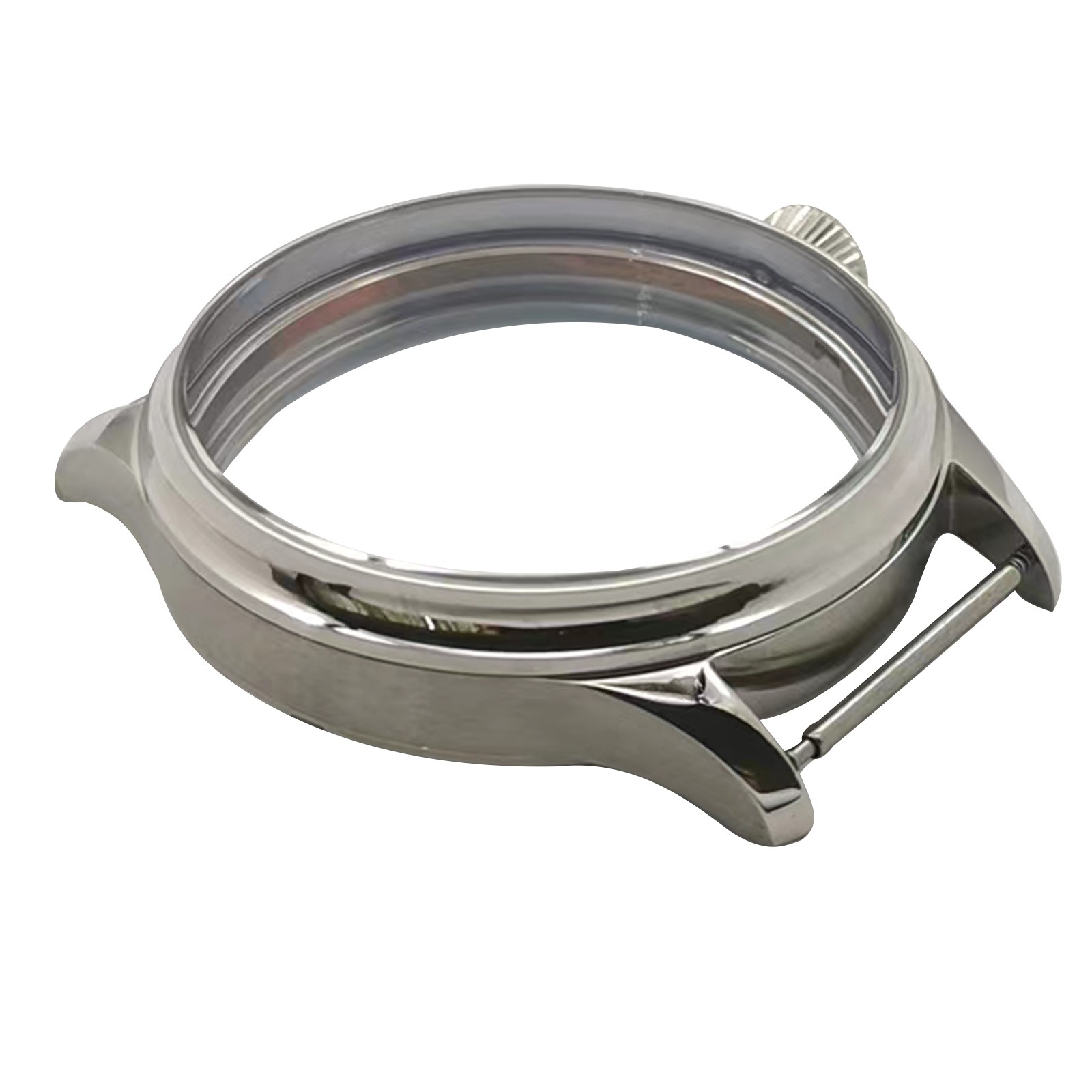 42mm Stainless Steel Mineral Glass Watch Case For ETA 6497 6498 ST3600 Movement