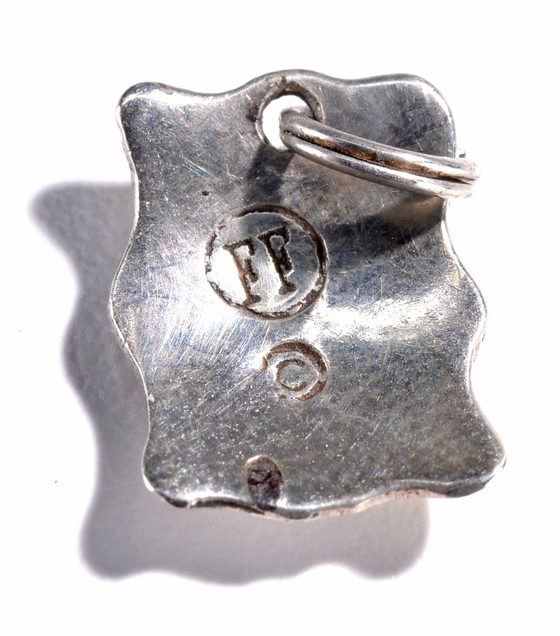 Sterling Silver/Gold Flower Bracelet Charm – Marked FF