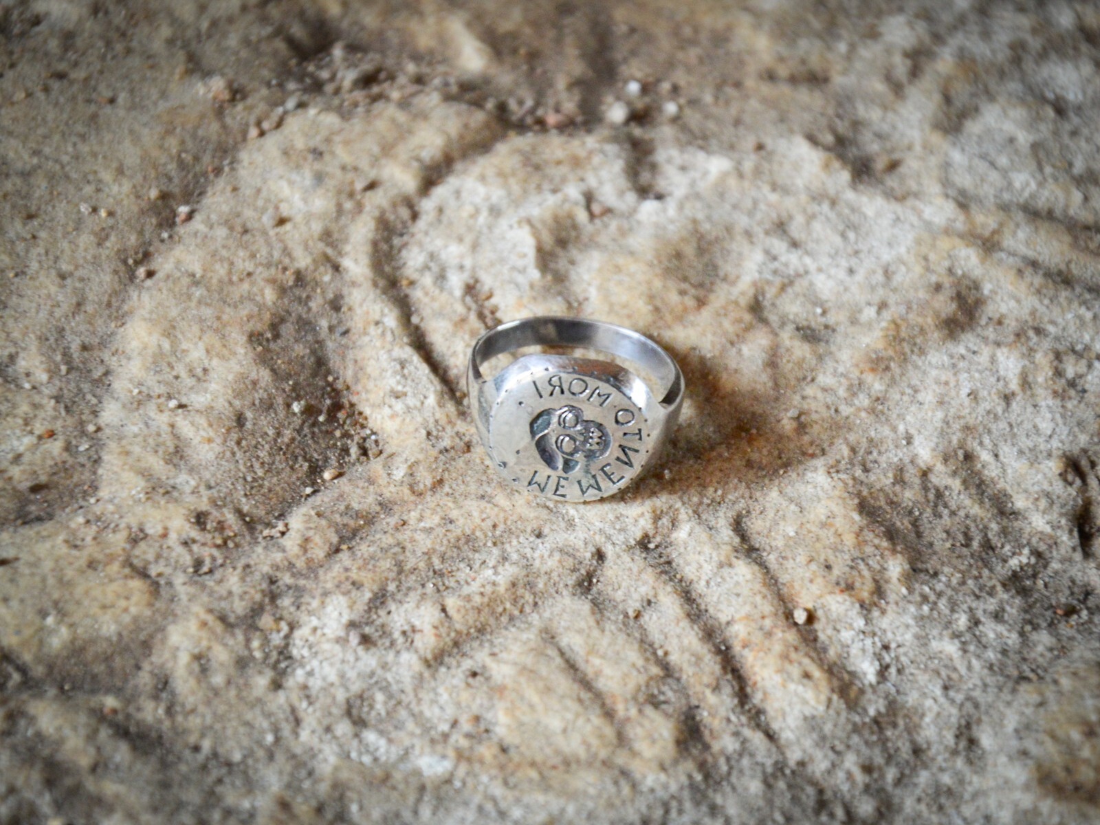 17th Century Replica Sterling Silver Memento Mori Ring