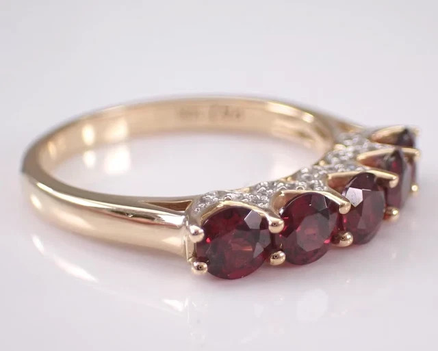 2Ct Round Cut Lab-Created Garnet Engagement Wedding Ring 14k Yellow Gold Plated
