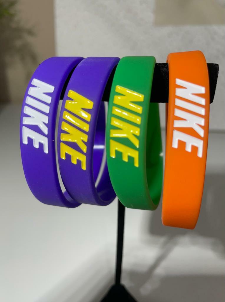 Unisex Adult and Kids Sports Nike Silicone Rubber Stretch Washable Bracelet