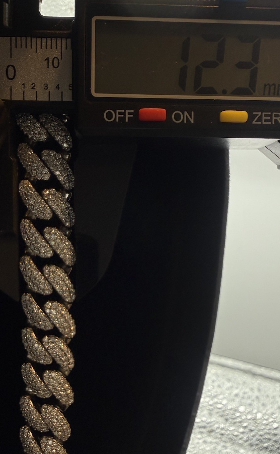 12.3mm VVS Moissanite Miami Cuban Link Chain – Solid 925 Sterling – 22” – 140g