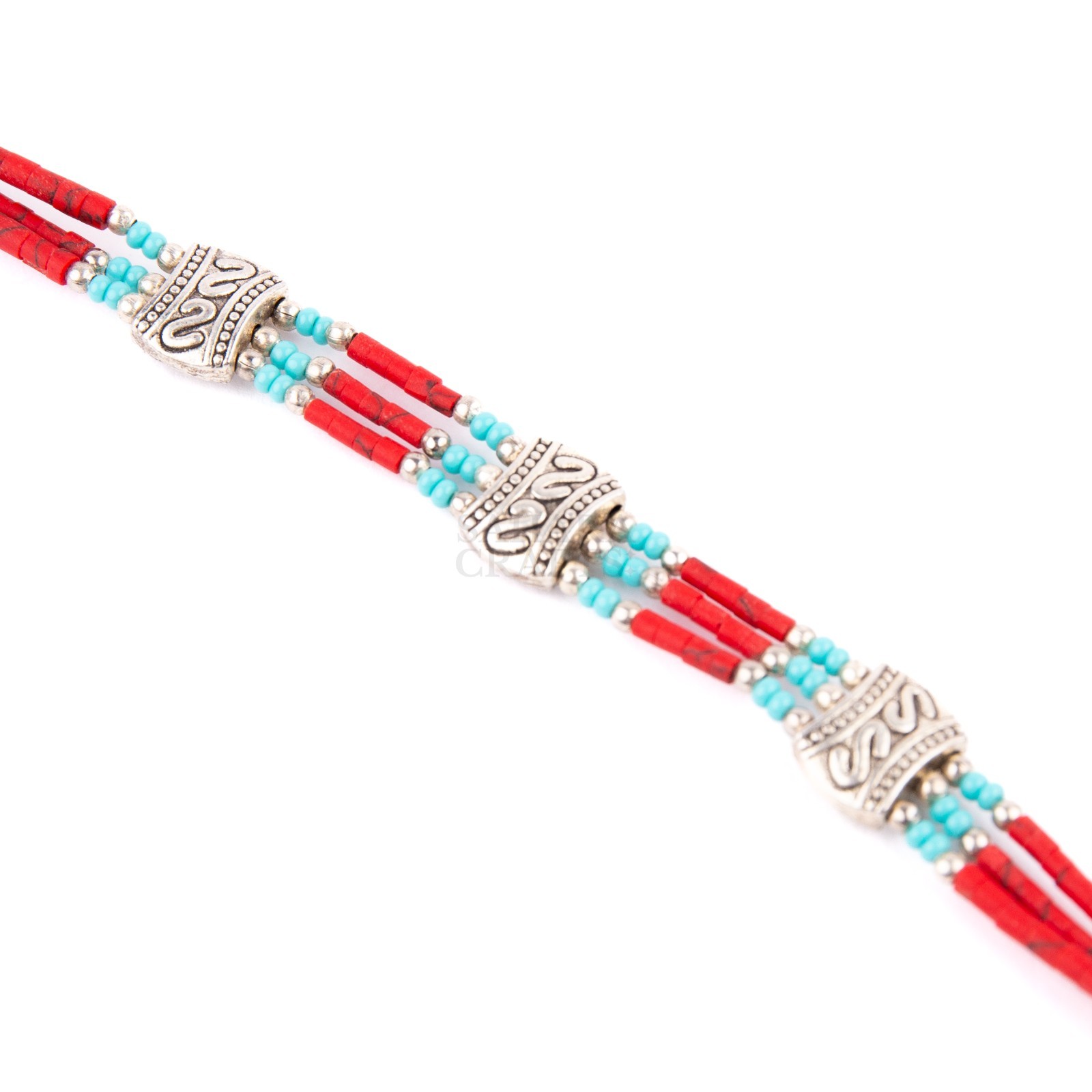 Tibetan Bracelet, Turquoise Red Coral Beads, Traditional Tibetan Bead Jewelry